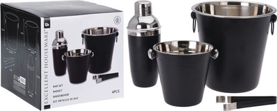 KOOPMAN SET BAR 4 PIESE SHAKER, FRAPIERA, BOL, CLESTE