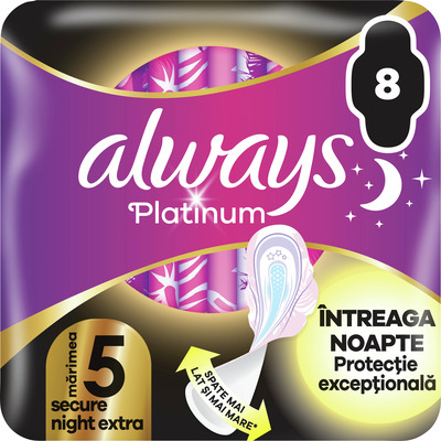 ALWAYS PLATINUM SECURE NIGHT EXTRA MAR.5 8 BUC