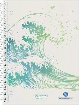 HERLITZ CAIET A5 CU SPIRALA 70 FILE MATEMATICA 80 GR WAVE