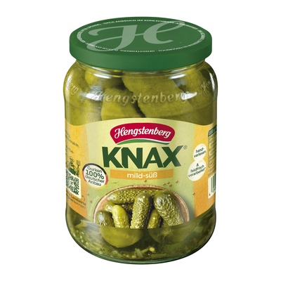 Hengstenberg Knax Gewürzgurken Scharf-würzig, 12er Pack (12 X 670 G