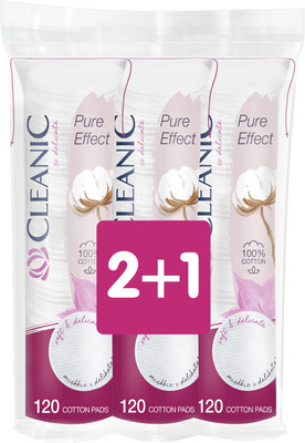 CLEANIC DISCHETE PURE EFFECT 120 BUC 2+1 PROMO