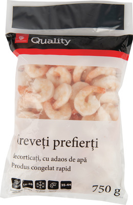 TRANSGOURMET QUALITY CREVETI PREFIERTI DECORT.16/20 750G