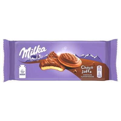 MILKA BISCUITI CU SPUMA AROMA CIOCOLATA GLZ.CU CIO.LAPTE128G