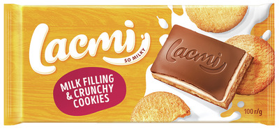 ROSHEN LACMI TABLETA CIOCOLATA LAPTE SI BISCUITI 100G