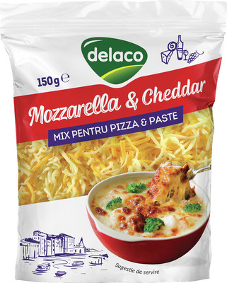 DELACO MIX MOZZARELLA SI CEDAR 150G (cu aplicatia Selgros)