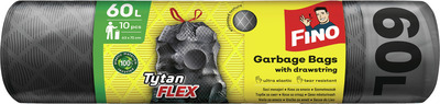 FINO SACI MENAJERI CU SNUR TYTAN FLEX 60L 10BUC