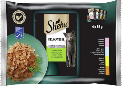 SHEBA PLIC SELECTII MIXTE 4X85G