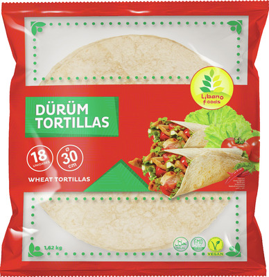 LIBANOFOODS TORTILLAS DURUM 30CM 1620G