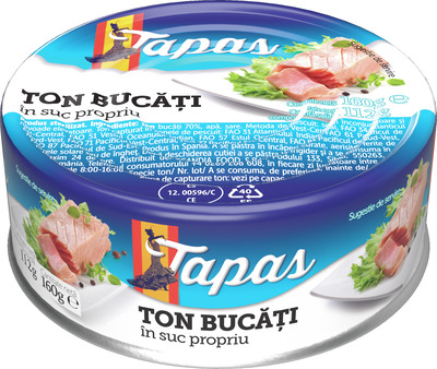 TAPAS TON BUCATI IN SUC PROPRIU 160G