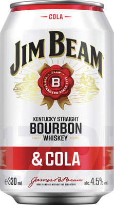 JIM BEAM BOURBON WHISKEY& COLA 4,5% 0,33 DOZA SGR | Selgros Romania