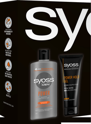 SYOSS MEN POWER SAMPON 440ML+ GEL DE PAR HOLD EXTREME 250ML
