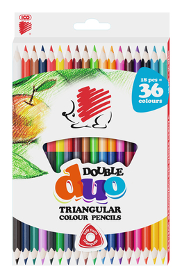 ARICI CREIOANE COLORATE TRIUNGHIULARE DUO 18 BUC 36CUL