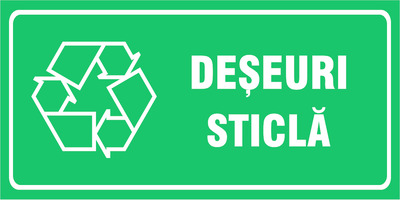 INDICATOR COLECTARE DESEURI STICLA 10X20 CM,AUTOCOLANT