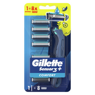 GILLETE SENSOR 3 PLUS COMFORT RAZOR+8REZERVE