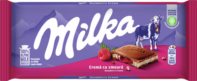 MILKA TABLETA DE CIOCOLATA CU ZMEURA 100G