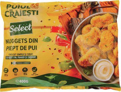 PUIUL DE CRAIESTI SELECT NUGGETS DIN PIEPT DE PUI CG1KG