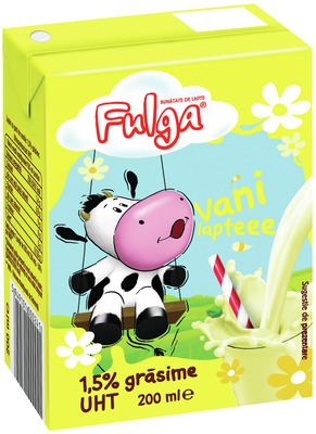 FULGA LAPTE UHT CU VANILIE 1,5% 200ML