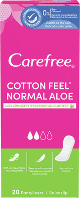 CAREFREE PANTYLINERS ALOE VERA 20 BUC