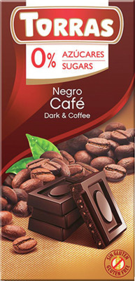 TORRAS CIOCOLATA NEAGRA CAFEA FARA ZAHAR SI FARA GLUTEN 75G