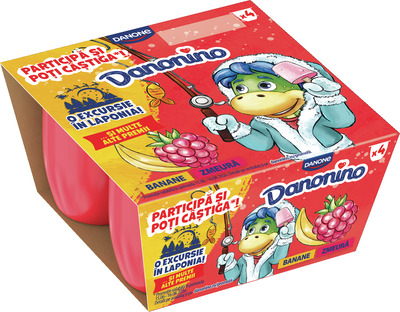 DANONINO BANANE ZMEURA 4X50G