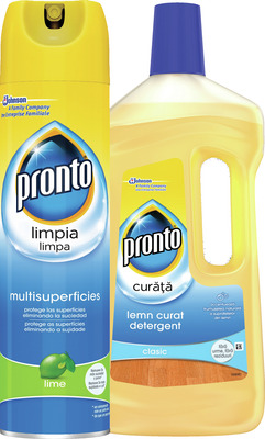 PRONTO SPRAY SUPRAFETE LIME 300ML&PR.DET.LEMN750ML PROMO