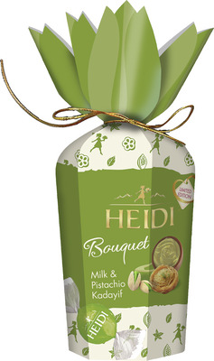 HEIDI BOUQUET PRALINE CIOCOL.LAPTE UMPL.FISTIC&CATAIF 120G