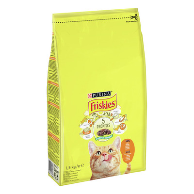 FRISKIES CAT HRANA USCATA CU PUI SI LEGUME 1.5KG